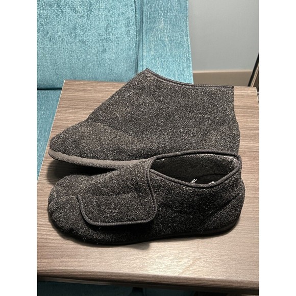 Cosyfeet Robbie Mens Slippers Gray Black Size 11 - Picture 9 of 14